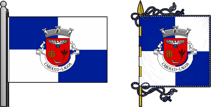 Bandeira e estandarte da freguesia de Cabouco - Cabouco civil parish, flag and banner