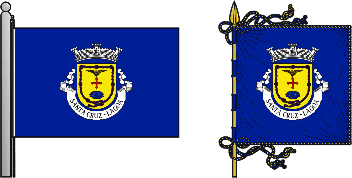 Bandeira e estandarte da freguesia de Lagoa (Santa Cruz) - Lagoa (Santa Cruz) civil parish, flag and banner