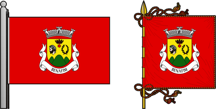 Bandeira e estandarte da antiga freguesia de Benafim - Benafim former civil parish, flag and banner Bandeira e estandarte da antiga freguesia de Benafim - Benafim former civil parish, flag and banner