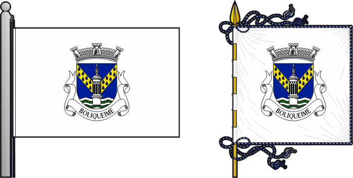 Bandeira e estandarte da freguesia de Boliqueime - Boliqueime civil parish, flag and banner Bandeira e estandarte da freguesia de Boliqueime - Boliqueime civil parish, flag and banner