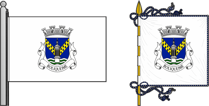 Bandeira e estandarte da freguesia de Boliqueime - Boliqueime civil parish, flag and banner Bandeira e estandarte da freguesia de Boliqueime - Boliqueime civil parish, flag and banner