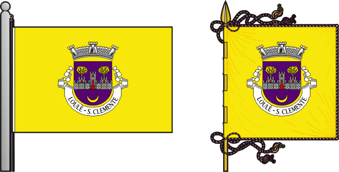 Bandeira e estandarte da freguesia de Loulé (São Clemente) - Loulé (São Clemente) civil parish, flag and banner Bandeira e estandarte da freguesia de Loulé (São Clemente) - Loulé (São Clemente) civil parish, flag and banner