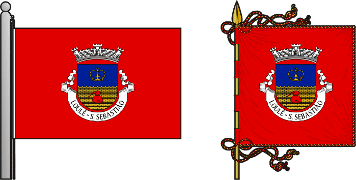 Bandeira e estandarte da freguesia de Loulé (São Sebastião) - Loulé (São Sebastião) civil parish, flag and banner Bandeira e estandarte da freguesia de Loulé (São Sebastião) - Loulé (São Sebastião) civil parish, flag and banner