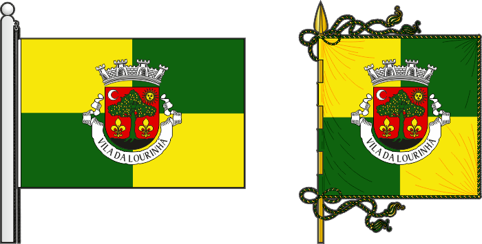 Bandeira e estandarte do Município da Lourinhã - Lourinhã municipal flag and banner