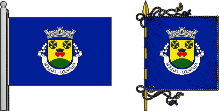 Bandeira e estandarte da antiga freguesia de Moledo - Moledo former civil parish, flag and banner