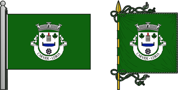 Bandeira e estandarte da antiga freguesia de Carvide - Carvide former civil parish, flag and banner