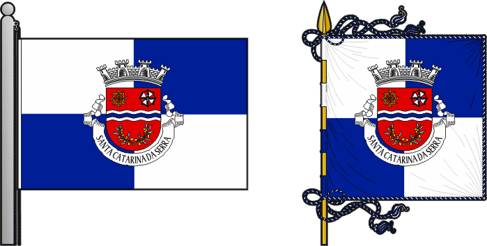 Bandeira e estandarte da antiga freguesia de Santa Catarina da Serra - Santa Catarina da Serra former civil parish, flag and banner Bandeira e estandarte da antiga freguesia de Santa Catarina da Serra - Santa Catarina da Serra former civil parish, flag and banner