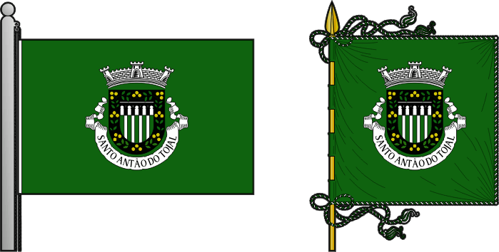 Bandeira e estandarte da antiga freguesia de Santo Antão do Tojal - Santo Antão do Tojal former civil parish, flag and banner