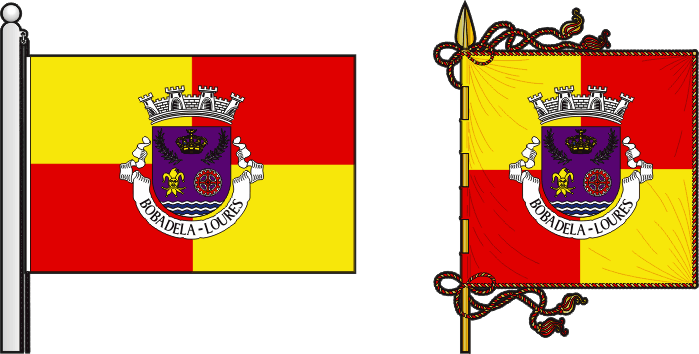 Bandeira e estandarte da antiga freguesia de Bobadela - Bobadela former civil parish, flag and banner