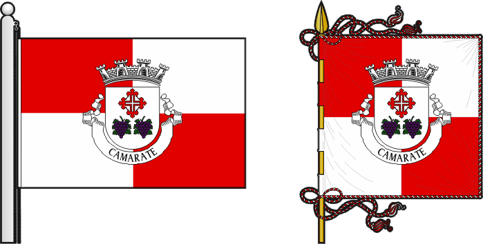 Bandeira e estandarte da antiga freguesia de Camarate - Camarate former civil parish, flag and banner