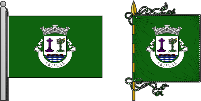 Bandeira e estandarte da antiga freguesia de Frielas - Frielas former civil parish, flag and banner
