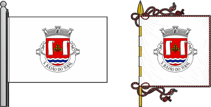 Bandeira e estandarte da antiga freguesia de São Julião do Tojal - São Julião do Tojal former civil parish, flag and banner