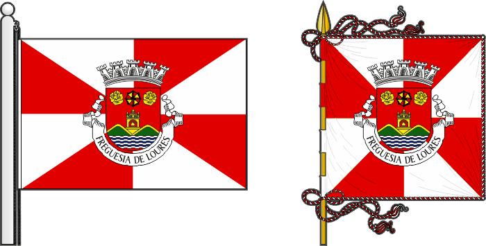 Bandeira e estandarte da freguesia de Loures - Loures civil parish, flag and banner