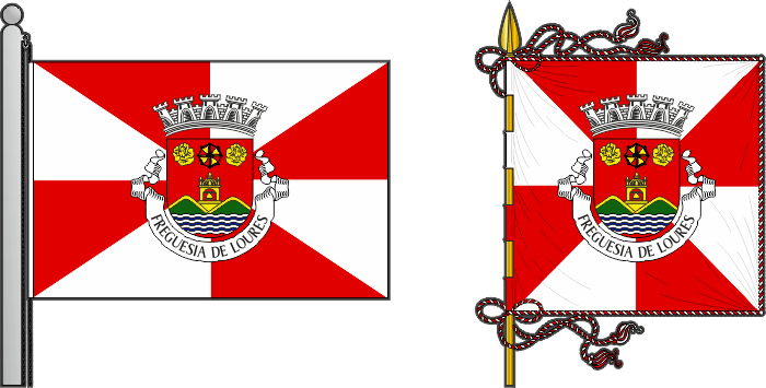 Bandeira e estandarte da freguesia de Loures - Loures civil parish, flag and banner