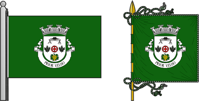 Bandeira e estandarte da antiga freguesia de Prior Velho - Prior Velho former civil parish, flag and banner