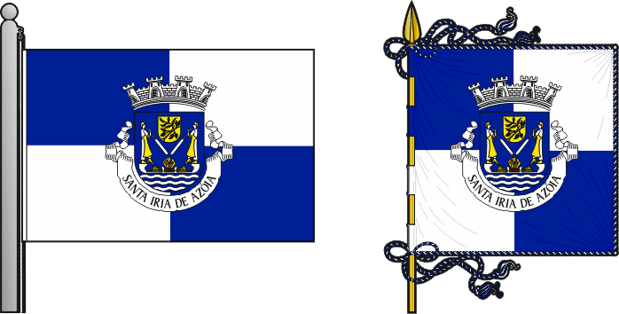 Bandeira e estandarte da antiga freguesia de Santa Iria de Azóia - Santa Iria de Azóia former civil parish, flag and banner