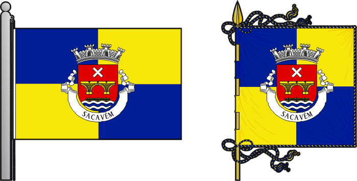 Bandeira e estandarte da antiga freguesia de Sacavém - Sacavém former civil parish, flag and banner