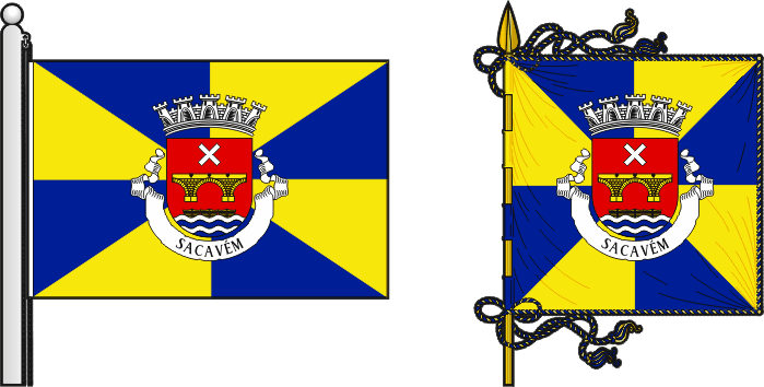 Bandeira e estandarte da antiga freguesia de Sacavém - Sacavém former civil parish, flag and banner