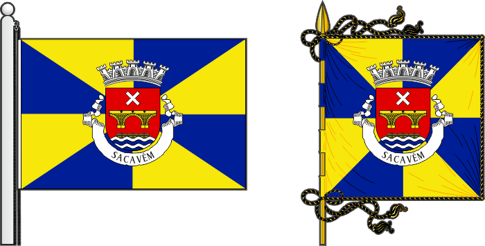 Bandeira e estandarte da antiga freguesia de Sacavém - Sacavém former civil parish, flag and banner