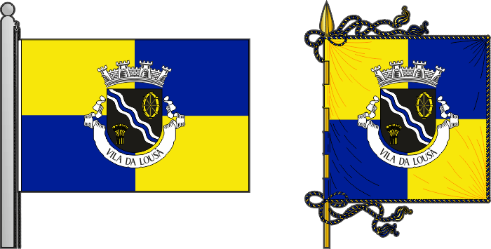 Bandeira e estandarte do Município da Lousã - Lousã municipal flag and banner