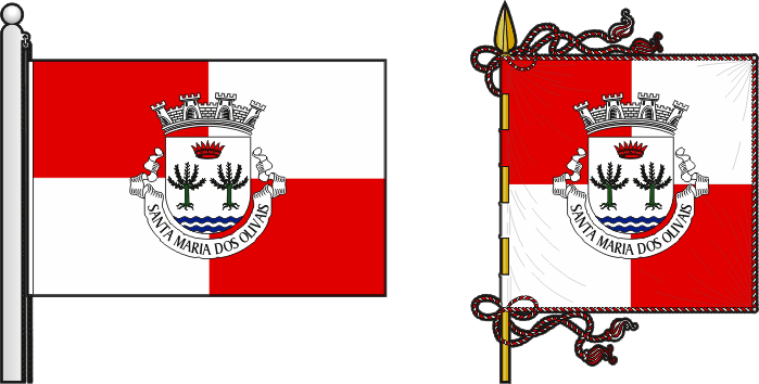 Bandeira e estandarte da antiga freguesia de Olivais - Olivais former civil parish, flag and banner