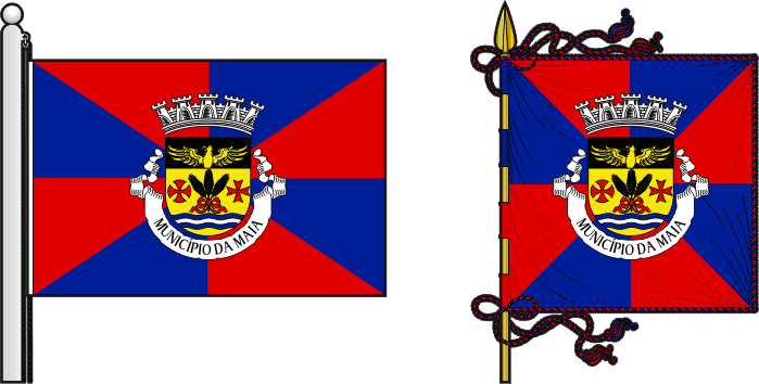 Bandeira e estandarte do Município da Maia - Maia municipal flag and banner