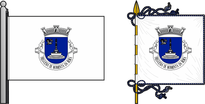 Bandeira e estandarte da freguesia de Moimenta da Beira - Moimenta da Beira civil parish, flag and banner