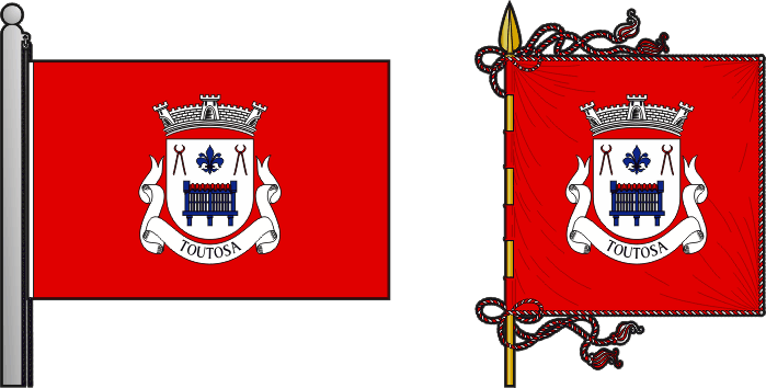 Bandeira e estandarte da antiga freguesia de Toutosa - Toutosa former civil parish, flag and banner