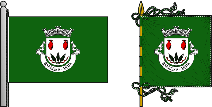 Bandeira e estandarte da freguesia de Barreira - Barreira civil parish, flag and banner