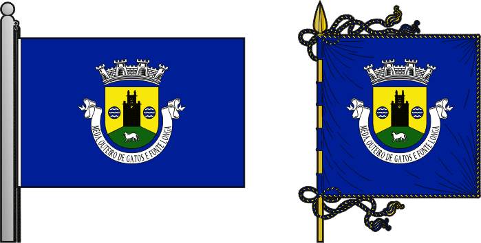 Bandeira e estandarte da Freguesia de Mêda, Outeiro de Gatos e Fonte Longa - Mêda, Outeiro de Gatos and Fonte Longa civil parish, flag and banner