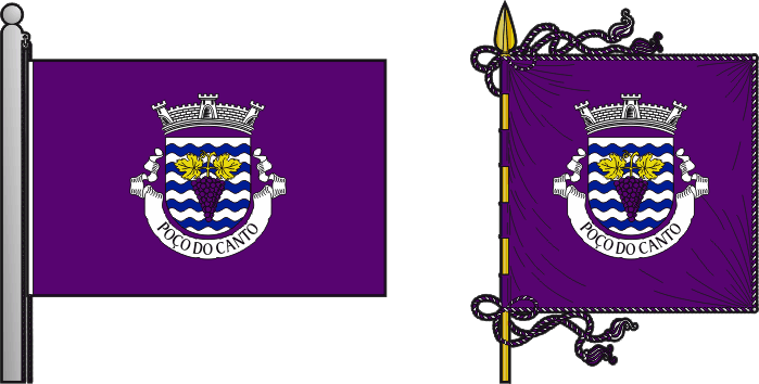 Bandeira e estandarte da freguesia de Poço do Canto - Poço do Canto civil parish, flag and banner