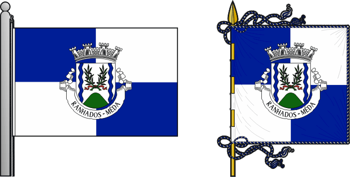 Bandeira e estandarte da freguesia de Ranhados - Ranhados civil parish, flag and banner