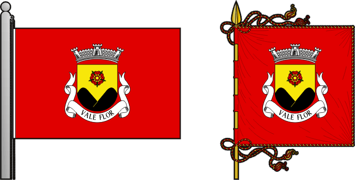 Bandeira e estandarte da antiga freguesia de Vale Flor - Vale Flor former civil parish, flag and banner