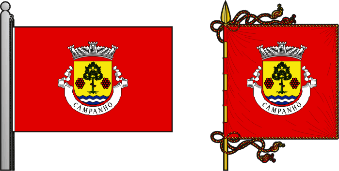 Bandeira e estandarte da antiga freguesia de Campanhó - Campanhó former civil parish, flag and banner Bandeira e estandarte da antiga freguesia de Campanhó - Campanhó former civil parish, flag and banner