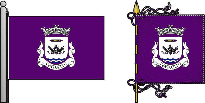 Bandeira e estandarte da antiga freguesia de Ventozelo - Ventozelo former civil parish, flag and banner