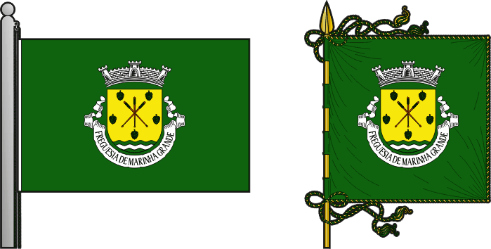 Bandeira e estandarte da freguesia de Marinha Grande - Marinha Grande civil parish, flag and banner Bandeira e estandarte da freguesia de Marinha Grande - Marinha Grande civil parish, flag and banner