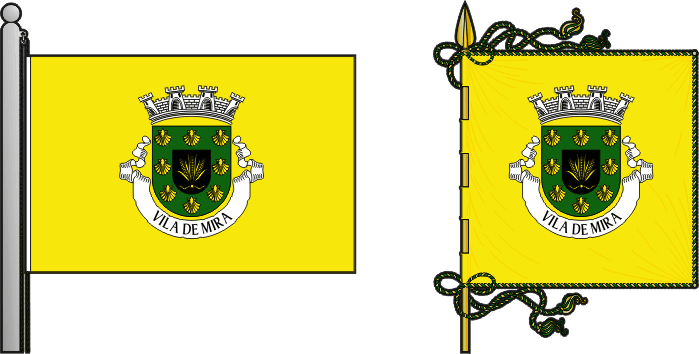 Bandeira e estandarte do município de Mira - Mira Municipality flag and banner