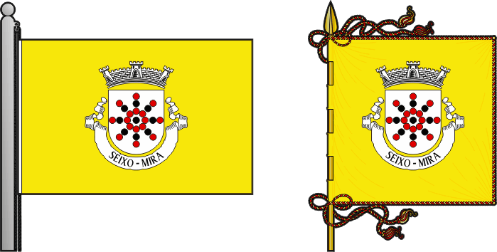 Bandeira e estandarte da freguesia de Seixo - Seixo civil parish, flag and banner