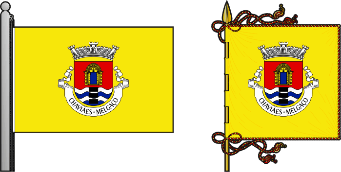 Bandeira e estandarte da antiga freguesia de Chaviães - Chaviães former civil parish, flag and banner