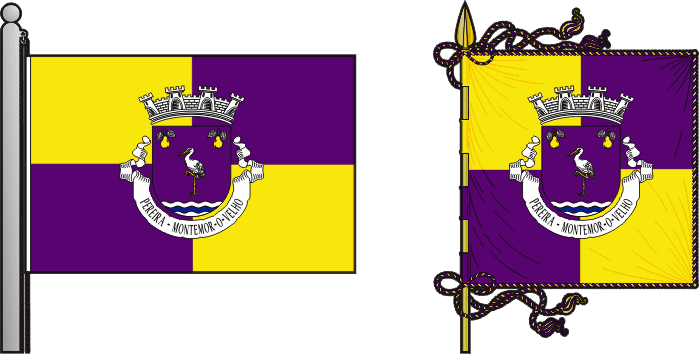 Bandeira e estandarte da freguesia de Pereira - Pereira civil parish, flag and banner Bandeira e estandarte da freguesia de Pereira - Pereira civil parish, flag and banner