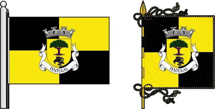 Bandeira e estandarte da freguesia de Tentúgal - Tentúgal civil parish, flag and banner Bandeira e estandarte da freguesia de Tentúgal - Tentúgal civil parish, flag and banner