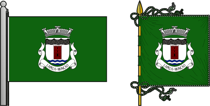 Bandeira e estandarte da antiga freguesia de Lapela - Lapela former civil parish, flag and banner