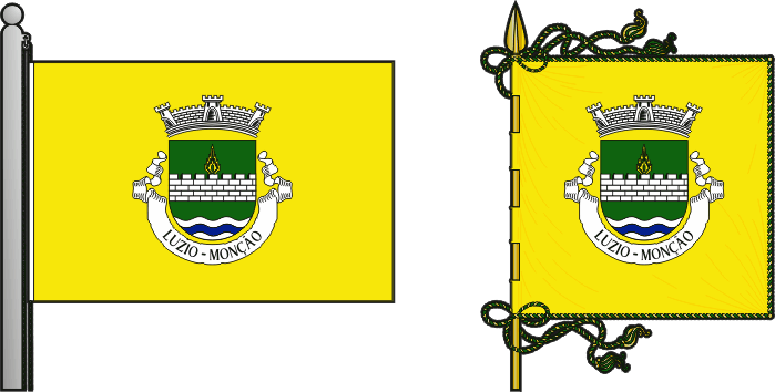 Bandeira e estandarte da antiga freguesia de Luzio - Luzio former civil parish, flag and banner