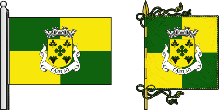 Bandeira e estandarte da freguesia de Cabeção - Cabeção civil parish, flag and banner