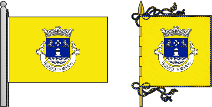 Bandeira e estandarte da freguesia de Mourão - Mourão civil parish, flag and banner