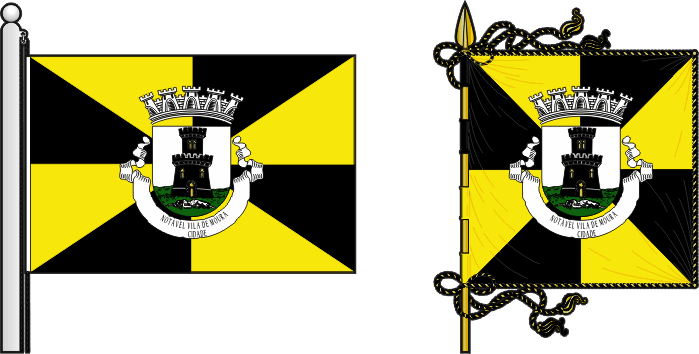 Bandeira e estandarte do Município de Moura - Moura municipal flag and banner