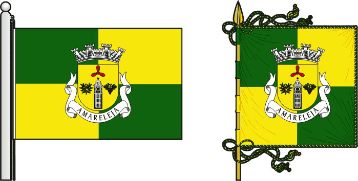 Bandeira e estandarte da freguesia de Amareleja - Amareleja civil parish, flag and banner
