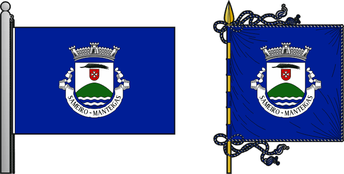 Bandeira e estandarte da freguesia de Sameiro - Sameiro civil parish, flag and banner Bandeira e estandarte da freguesia de Sameiro - Sameiro civil parish, flag and banner