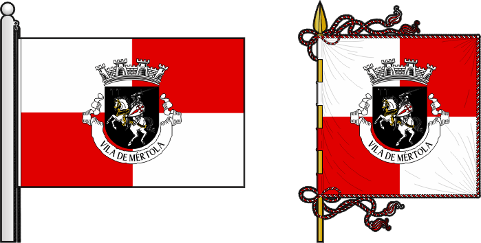 Bandeira e estandarte do Município de Mértola - Mértola municipal flag and banner