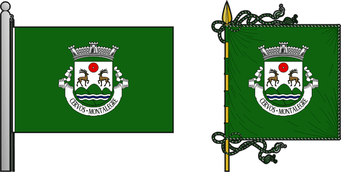 Bandeira e estandarte da freguesia de Cervos - Cervos civil parish, flag and banner Bandeira e estandarte da freguesia de Cervos - Cervos civil parish, flag and banner